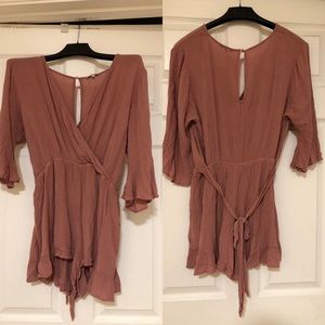 Charlotte Russe Dusty Rose Romper Size XL